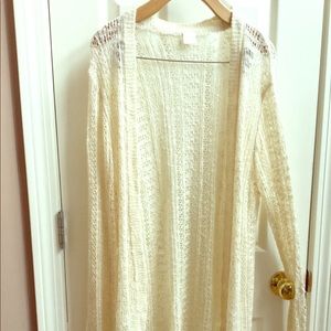 BoHo lace long cardigan